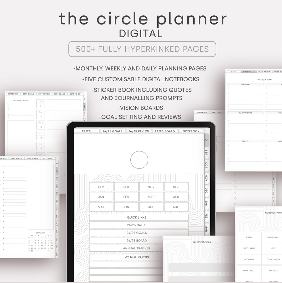 Digital Circle Planner 2024/2025 - 50% OFF LAUNCH SALE!